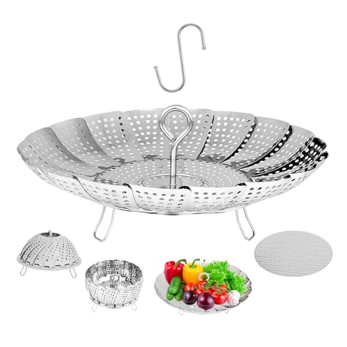 Expandable Stainless Steel Steamer Basket - 6-10.3 Inch