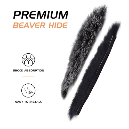 Bowstring Silencer - Black with White Otter Hide Dampener