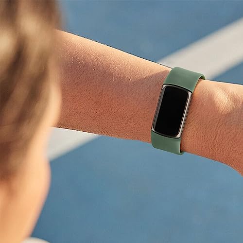 Tobfit 6 Pack Sport Silicone Bands for Fitbit Charge 5/6 Small & Large, Waterproof Replacement Straps for Women Men, Light Pink/Sage Green/Grey/Starlight/Mauve Purple