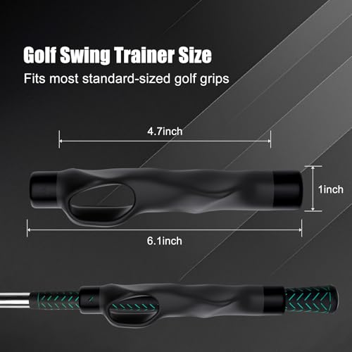 Golf Grip Trainer for Right-Handed Golfers - 1 Pack, Black