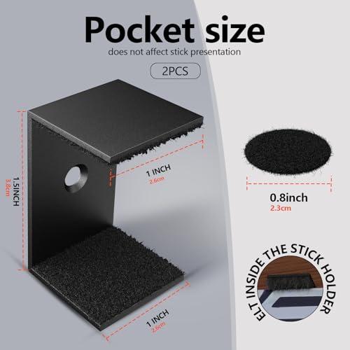 CHOWZZ 2-Piece Hockey Stick Wall Mount Display Holder — Vertical/Diagonal/Horizontal Hangers, Black