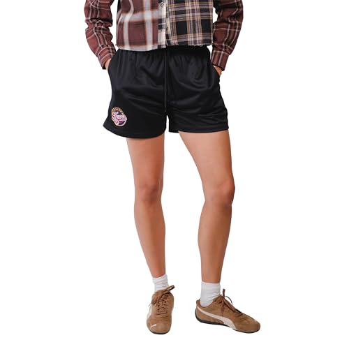 WNBA Women's Super Soft Basketball Shorts - Indiana Fever, Large, Black