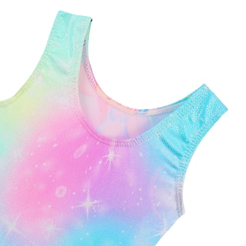 Sleeveless Gymnastics Leotard for Girls - Blue Fishtail, 2-3T