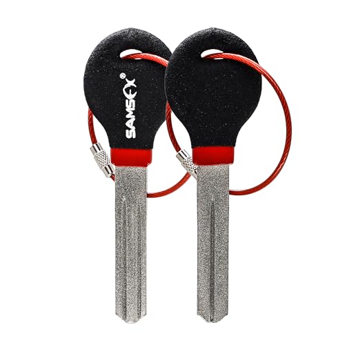 Portable Fishing Hook Sharpener - Diamond File with Handle, Black & Red