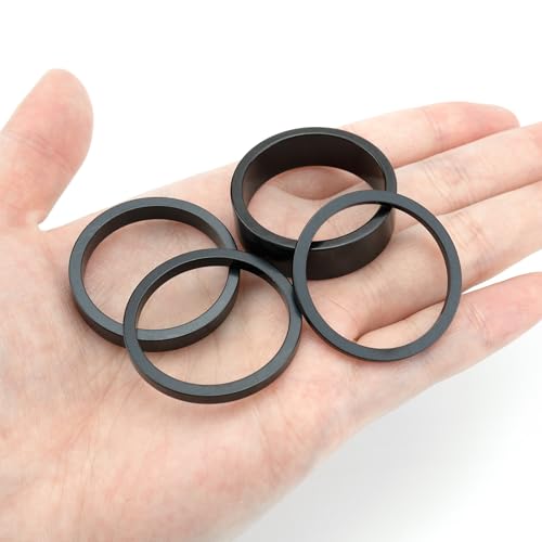 6-Piece Aluminum Bicycle Headset Spacers - 1 1/8 Inch (28.6mm) Handlebar Set
