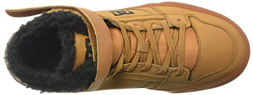 DC Unisex-Child Pure HIGH-TOP WNT EV Skate Shoe, Wheat, 6 M US Big Kid