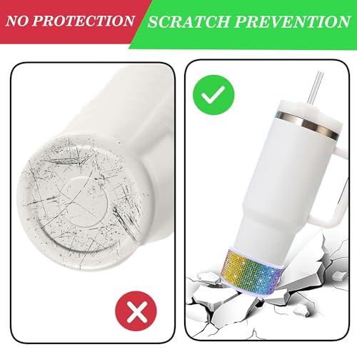 Diamond Glitter Silicone Boot for Stanley Cup & Simple Modern 30oz - New White