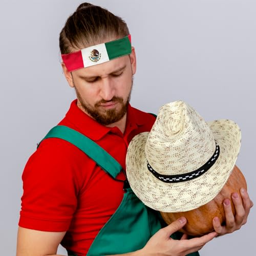 Mexico National Flag Tie Headband - Sweatband for Sports