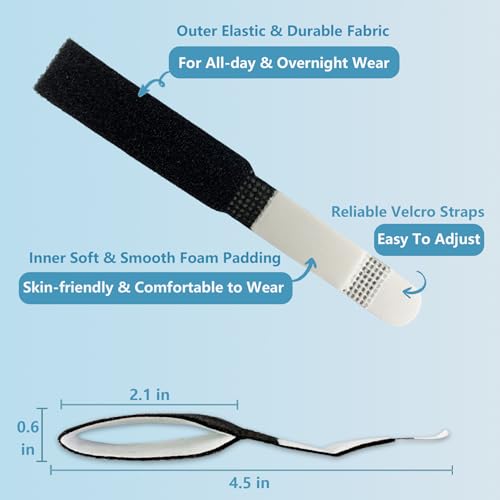Finger Splint Buddy Straps - 10 Pack Black for Injured Fingers Support