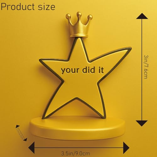 Funny Crowned Star Trophy - Meme-Inspired Award for Gags