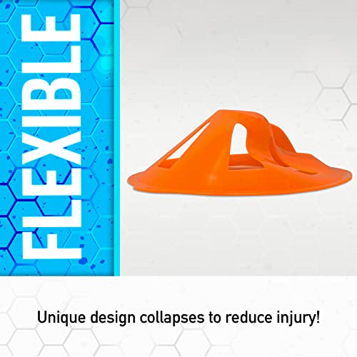 Flexible 7.25-Inch Orange Marker Discs - 4 Pack