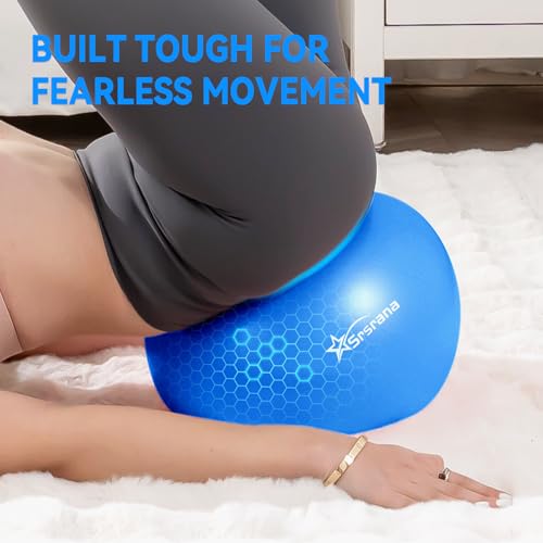 9 Inch Pilates Ball - Anti-Burst Mini Exercise Ball - Blue
