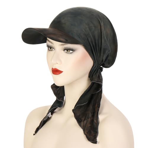 Pre-Tied UV Protection Chemo Bandana Headscarf for Women - Gray Medium