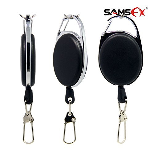 Fly Fishing Zinger Retractor with 24" Nylon Cord - 3pcs
