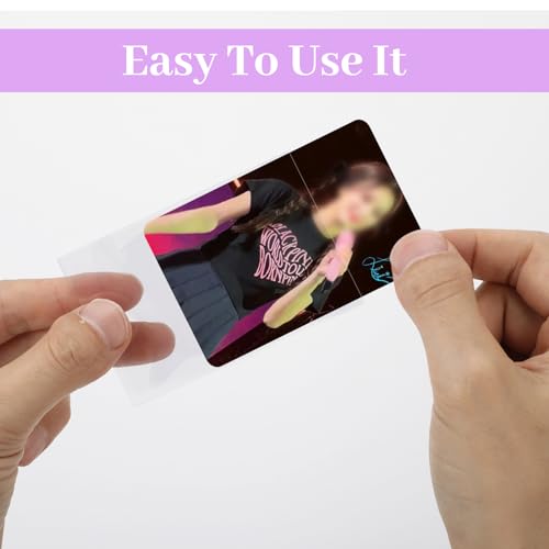 100 Pcs Photocard Sleeves - 57x88mm Ultra Clear Thick Card Protectors - Clear