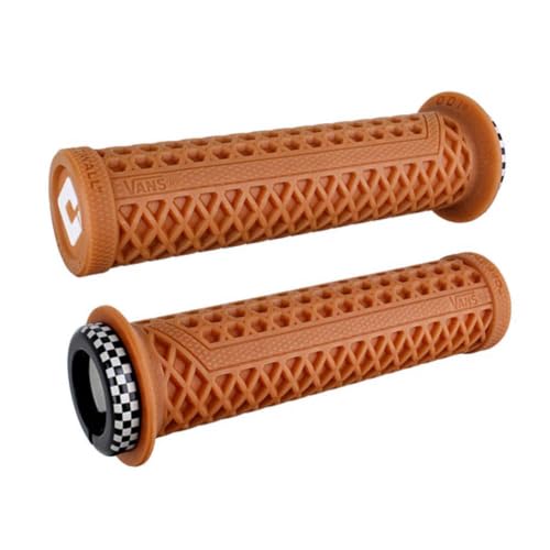ODI MTB Lock-On Grips V2.1 Gum/White Checker – Single-Clamp System