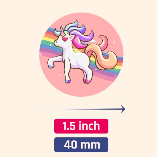 Unicorn Sticker Sheets - 20 Sheets with 200 Self-Adhesive Stickers