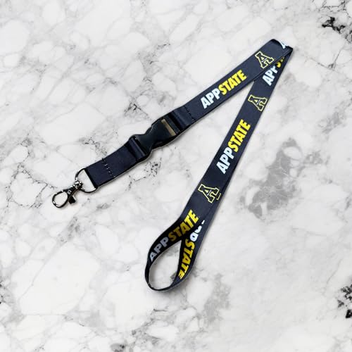 Appalachian State Desert Cactus Lanyard with Snap Buckle – Black