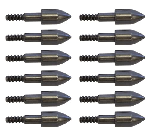 Steel Archery Bullet Field Points - 5/16" 100 Grain - 12 Pack