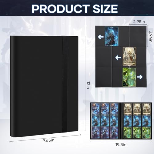 360 Pockets Trading Card Binder - Black Side Loading Album