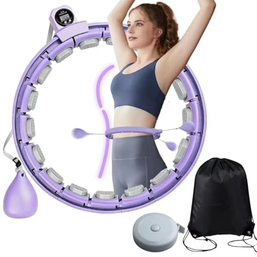 Smart Fitness Hoop with Digital Counter - Adjustable Weighted Hoop