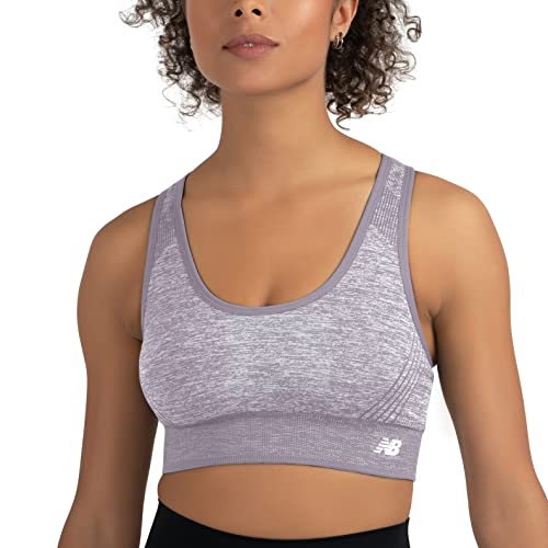 New Balance Women's Seamless Sports Bra - Large, Light Purple