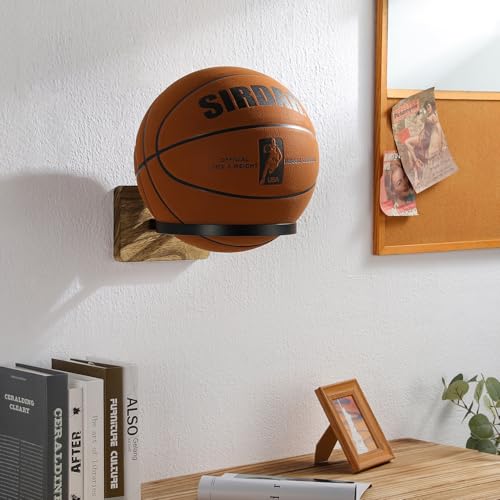 Wall Mount Ball Holder for Basketball, Football, Soccer & Volleyball