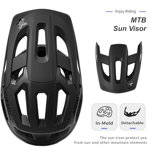 BATFOX Matte Black Bicycle Helmet for Adults & Youth, Size L (55-59cm)