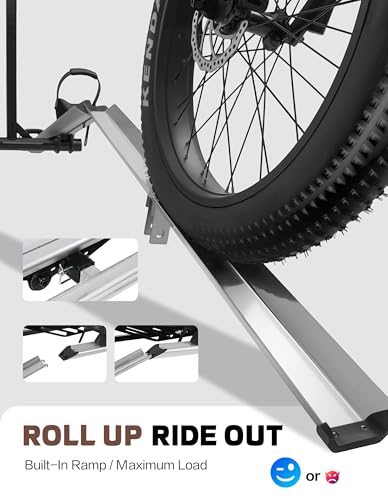 Ez-Fold 2-Bike Electric Bike Rack with Ramp - 200 lbs Capacity