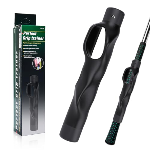 Golf Grip Trainer for Right-Handed Golfers - 1 Pack, Black