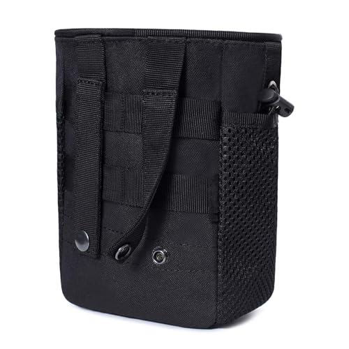 Tactical Molle Admin Pouch Set - 2 Pack with US Flag Patch