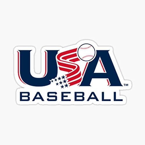 USA Baseball Logo Graphic Decal - Waterproof Sticker for Car Laptop Window