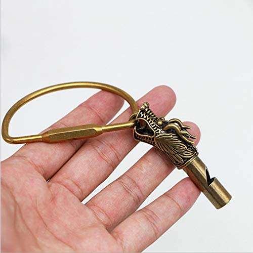Portable Emergency Survival Whistle - Vintage Bronze Design