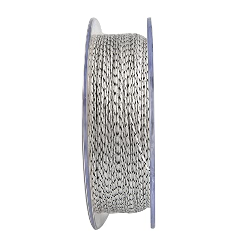 20LB Braided Fly Line Backing - 100Yds in White & Black