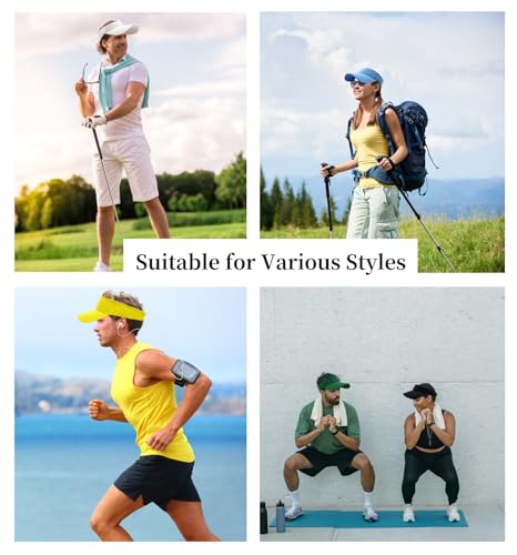 Sun Visor Hat for Men & Women - One Size Red