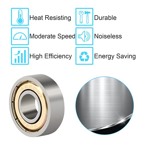 608 ZZ ABEC-7 Ball Bearings for Skateboards & Scooters - 8x22x7mm, 4 Pack