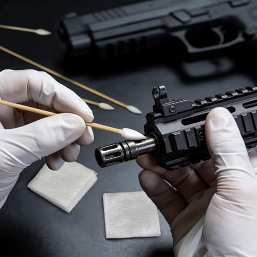 Gun Cleaning Kit: 300 Lint-Free Patches and 50 Pointed Swabs