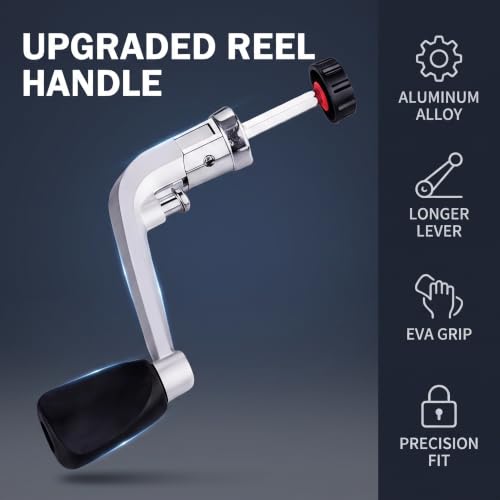 Universal Silver Fishing Reel Handle - Ergonomic Crank Replacement