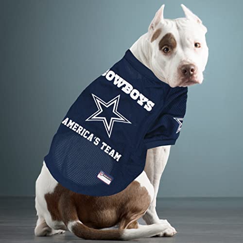 Dallas Cowboys Pet Jersey - NFL Dog & Cat Raglan Shirt, Medium