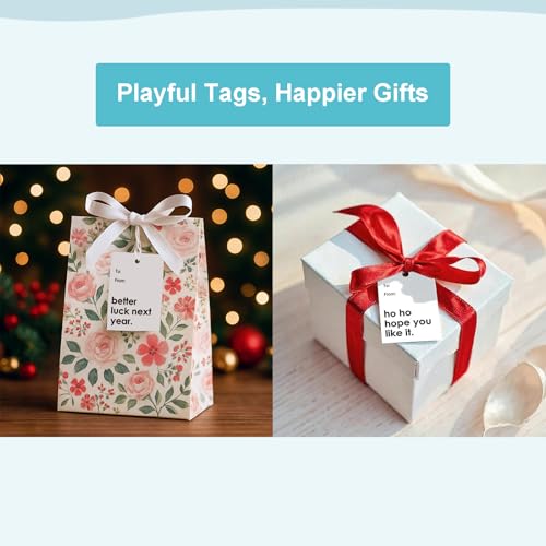 Funny Gift Tags - 18pcs White Sarcastic Gift Labels