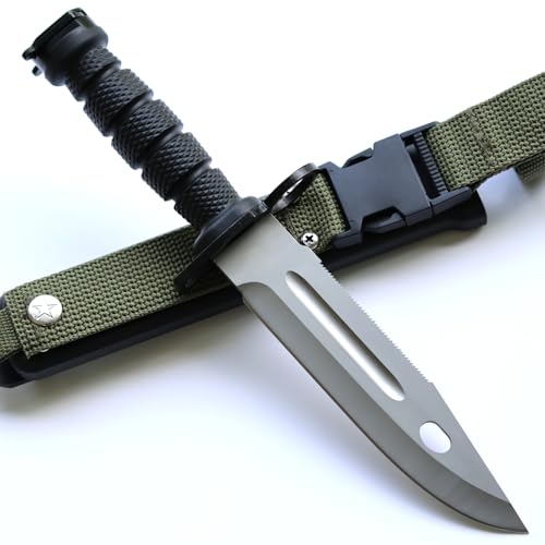 FARDEER M9 Style Fixed Blade Survival Knife - 12.8" Outdoor Utility Knife, QBZ95 Colors