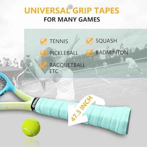 Tennis Racket Grip Tape - 3 Pack Overgrip - Mint Cream
