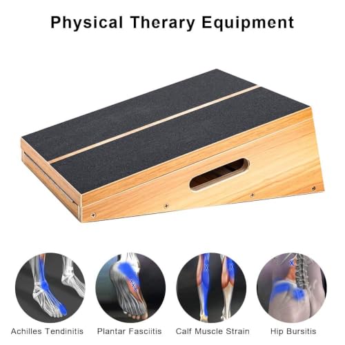 Extra-Large Wooden Slant Board - 5 Adjustable Angles for Stretching