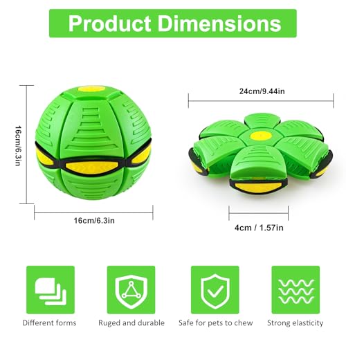 Interactive Magic Bouncing Ball with 6-Glow Lights - Dual Form UFO & Bouncy Ball