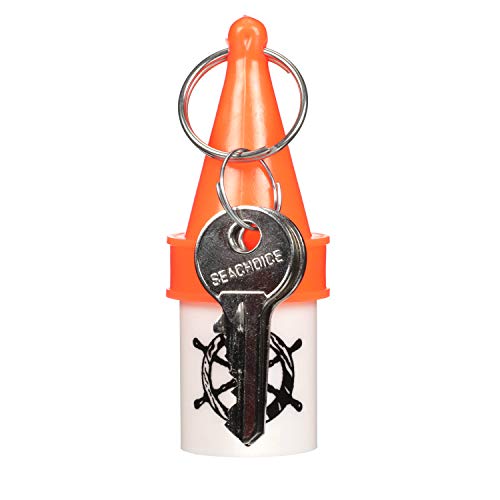 Floating Key Buoy - 1 7/64 x 2 51/64 Inch Marine Keychain