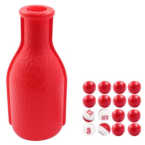 Billiard Pool Shaker Set with 16 Balls - Red