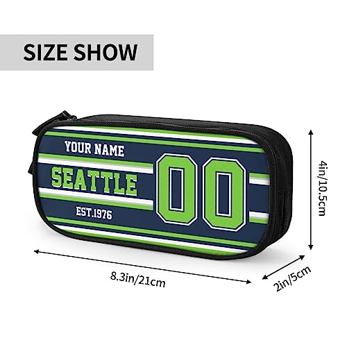 Custom Seattle Pencil Case - Personalized Football Style Gift