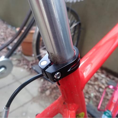 Aluminum Alloy Bike Seat Post Clamp 31.8mm - Bolt-On Black