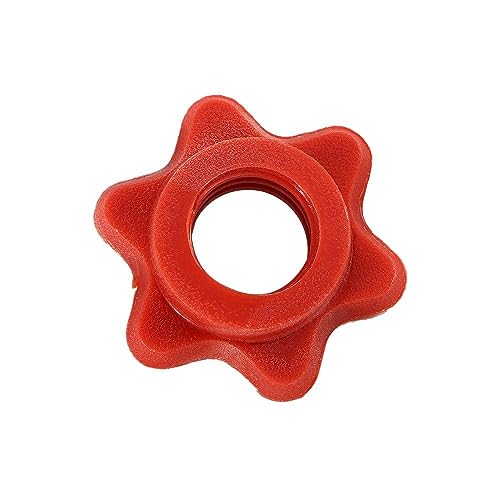 Standard Barbell Spin-Lock Collars - 4 Pcs Anti-Slip Plastic Hex Nut for Weight Lifting