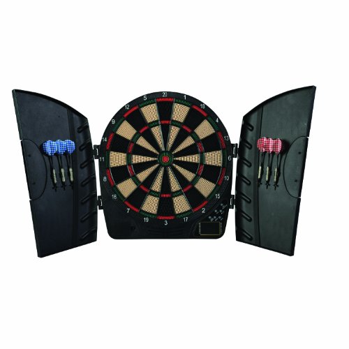 Electronic Dart Board Set with Cabinet - 65 Game Variations & 6 Darts
